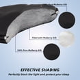 thumbnail image 5 of 19 Momme Sleeping Eye Mask 100% Pure Mulberry Silk Blackout Sleep Masks Soft Blindfold with Adjustable Strap for Men Women, 5 of 7