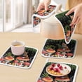 thumbnail image 5 of Mushroom Pot Holders for Kitchen Heatproof Potholder, 2 Pack Fox Botanical Leaf Green Black Butterfly Hot Pads Multipurpose Oven Pads Cloth Potholders Trivet for Cooking and Baking, 5 of 8