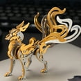 thumbnail image 4 of 80PCS Gold Nine-Tailed Fox DIY 3D Metal Assembly Model – Stainless Steel Aluminum Copper Puzzle, Mythical Creature Creative Desktop Ornament Gift for Hobbyists, 4 of 4
