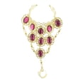 thumbnail image 1 of de Danza Del Vientre Decorada con de Imitación de Cristal - , tal se describe Rosado Yinane Anillo de la pulsera de la danza de vientre, 1 of 7