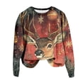 thumbnail image 5 of SJLDQY Womens Sweatshirts Xmas Deer Graphic Sweatshirts for Women Trendy Hoodies Long Sleeve Fashion Crewneck Tops 2025 Fall Winter Clothes, 5 of 6