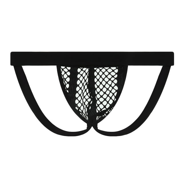 Rbaofujie String Bikini sous-Vêtements Homme Décontracté Mode Uni Aguichant sous-Vêtements Maille Rayé Respirant Taille Basse Caleçons Courts Hommes Caleçons Courts sous-Vêtements