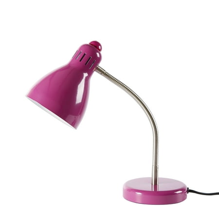 Mainstays Gooseneck Desk Lamp with Brushed Steel Accents