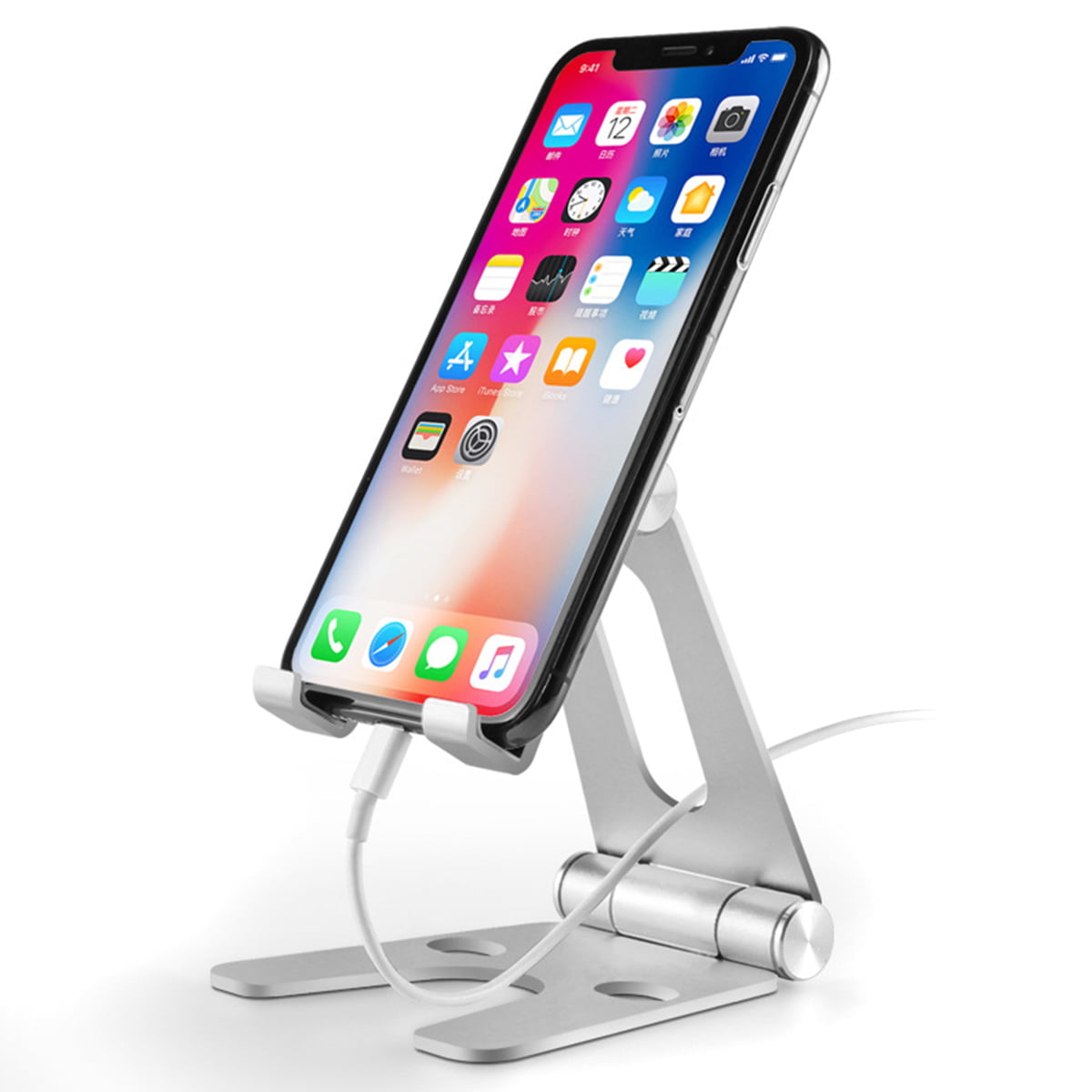 Phone Holder Foldable Adjustable Cell, Phone Holder Desk Stand