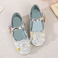 thumbnail image 6 of VeFlora Girls Dress Shoes, Glitter Princess Shoe, Flower Mary Jane Low Heels, Party Wedding Prom Footwear for Toddler Kids(Silver1/8-9 Years Little Child), 6 of 7