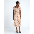 thumbnail image 2 of Scoop Women's and Women's Plus Puff Sleeve Midi Dress, Sizes XS-4X, 2 of 4