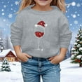 thumbnail image 2 of Grand Enfant Tout-Petit Mode Chandail à Capuchon Enfants Cardigan à Fermeture Éclair Filles Chandail à Fermeture Éclair Chandail à Capuchon à Fermeture Éclair Court Femmes Chandail à Enfiler Imprimé Filles Manches Longues Col Rond Chandail Molletonné Confortable Haut à Enfiler Doux Décontracté Gris 9-10 Ans, 2 of 4
