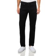 BOSS, Delaware BO Black Comfort Cotton Slim Fit Jeans, Dark Black, 32 32