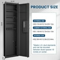 thumbnail image 2 of 53.15" Tall Wall Safe Between the Studs 16" Centers, Hidden Wall Safes With Removable shelfs and Adjustable Gun Rack, Biometric Wall Gun Safe for Home Rifle, Cash, Jewelry, Documents - Black, 2 of 7