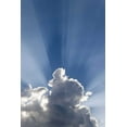 thumbnail image 2 of Paulson, Don 23x32 Black Ornate Wood Framed with Double Matting Museum Art Print Titled - Crepuscular or Gods rays streak past cloud, 2 of 4