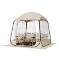 thumbnail image 2 of Pop Up Sports Tent 72x72”, Clear Bubble Tent for 2-4 Person, Waterproof Outdoor Pod with Floor Mat & Cover, Garden Igloo Dome Tent for Camping Fishing, 2 of 9