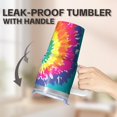 thumbnail image 5 of 20oz Travel Tumbler Stainless Steel With Handle Insulated Double Wall Geometric Print Leak Proof Lid Includes Straw, 5 of 5