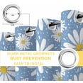 thumbnail image 6 of Blue Daisy Blackout Curtains for Bedroom/Living Room, Thermal Insulated Kitchen Curtains, Spring Floral Elegant Pastoral Botanical Grommet Darkening Window Treatment Drapes 27.5"x39"x2, 6 of 8