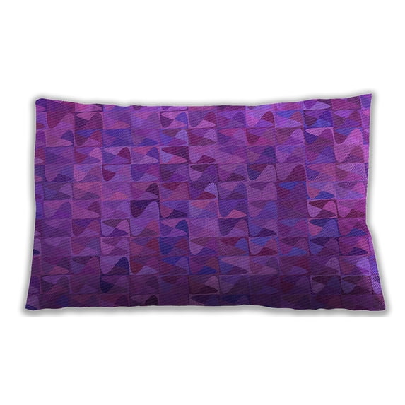 Ahgly Company Patterned Indoor Rectangular Crimson Purple Lumbar Throw Pillow, 13 inch by 19 inch