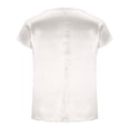 thumbnail image 4 of Womens T Shirts Summer Tops Cap Sleeve Crewneck Casual Business Blouses 2026 Spring Clothes Fashion Outfits White M, 4 of 7