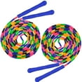 thumbnail image 6 of 9.8 FT Long Jump Rope(2 PACK), Double Dutch Jump Rope, Soft Beaded Skipping Rope for Kids Adults, Plastic Segmented Jump Rope, Long Enough for 1-2 Jumpers(Rainbow) (Style 1), 6 of 8