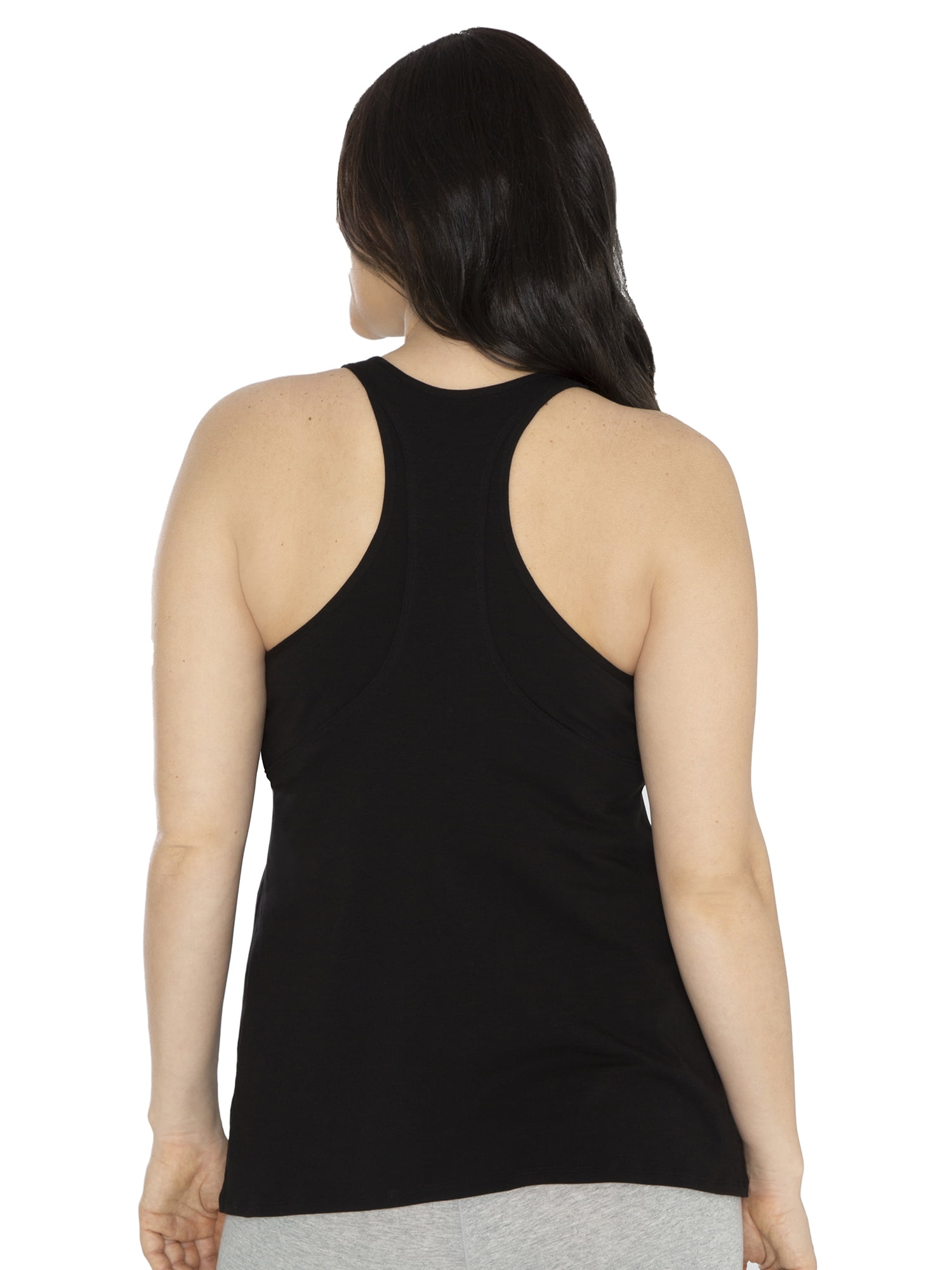 Kindly Yours Women's Maternity Cotton Spandex Nursing Racerback Tank Top, Sizes S to XXXL