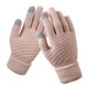 thumbnail image 2 of Qarigey Guantes tejidos de lana de Cachemira para mujer, guantes gruesos cálidos de invierno para pantalla táctil, mitones sólidos guantes y mitones Beige Qarigey AP000827-09, 2 of 6