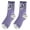 Purple, variant on 1 Pair Mid-calf Socks Korean Heart Embroidery Kawaii Hip Hop Color Matching Anti-slip Soft No Odor Sweat Absorption Lady Four Seasons Sports Socks