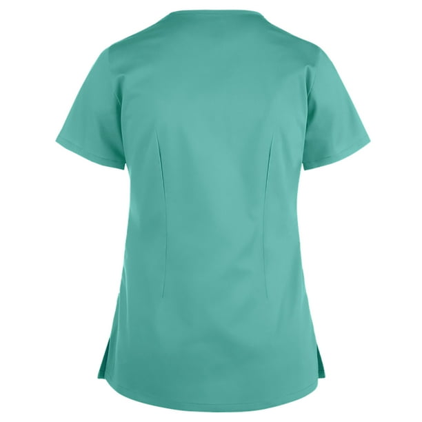 Bseka Scrubs Shirts with Pockets Casual Plus Size Womens Tops