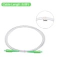 thumbnail image 2 of Unique Bargains 1Pcs 9.8Ft Single Mode Simplex OS2 Fiber Optic Cable LSZH SC/APC-SC/APC Armored Jumper Optical White with Adapter, 2 of 5
