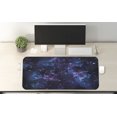 thumbnail image 2 of Space Computer Mouse Pad, Sky Star Clusters Cosmos Nebula Celestial Scenery Artwork, Rectangle Non-Slip Rubber Mousepad X-Large, 35" x 15" Gaming Size, Dark Purple and Blue, by Ambesonne, 2 of 2