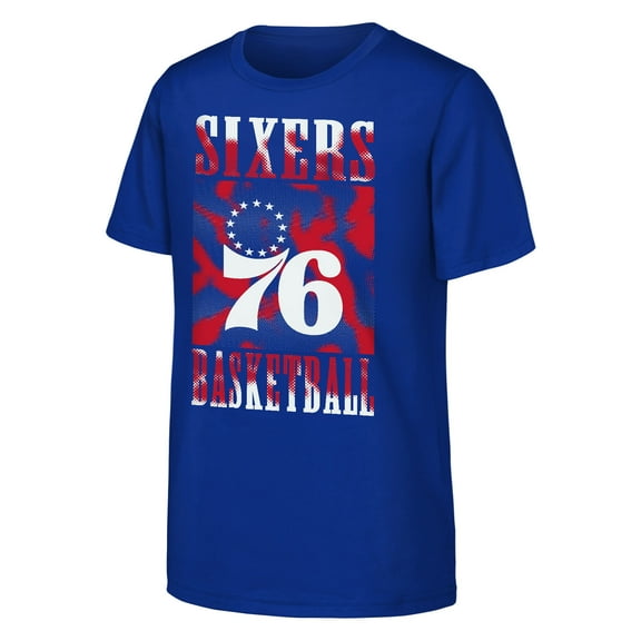 Youth Royal Philadelphia 76ers Garage Hero T-Shirt
