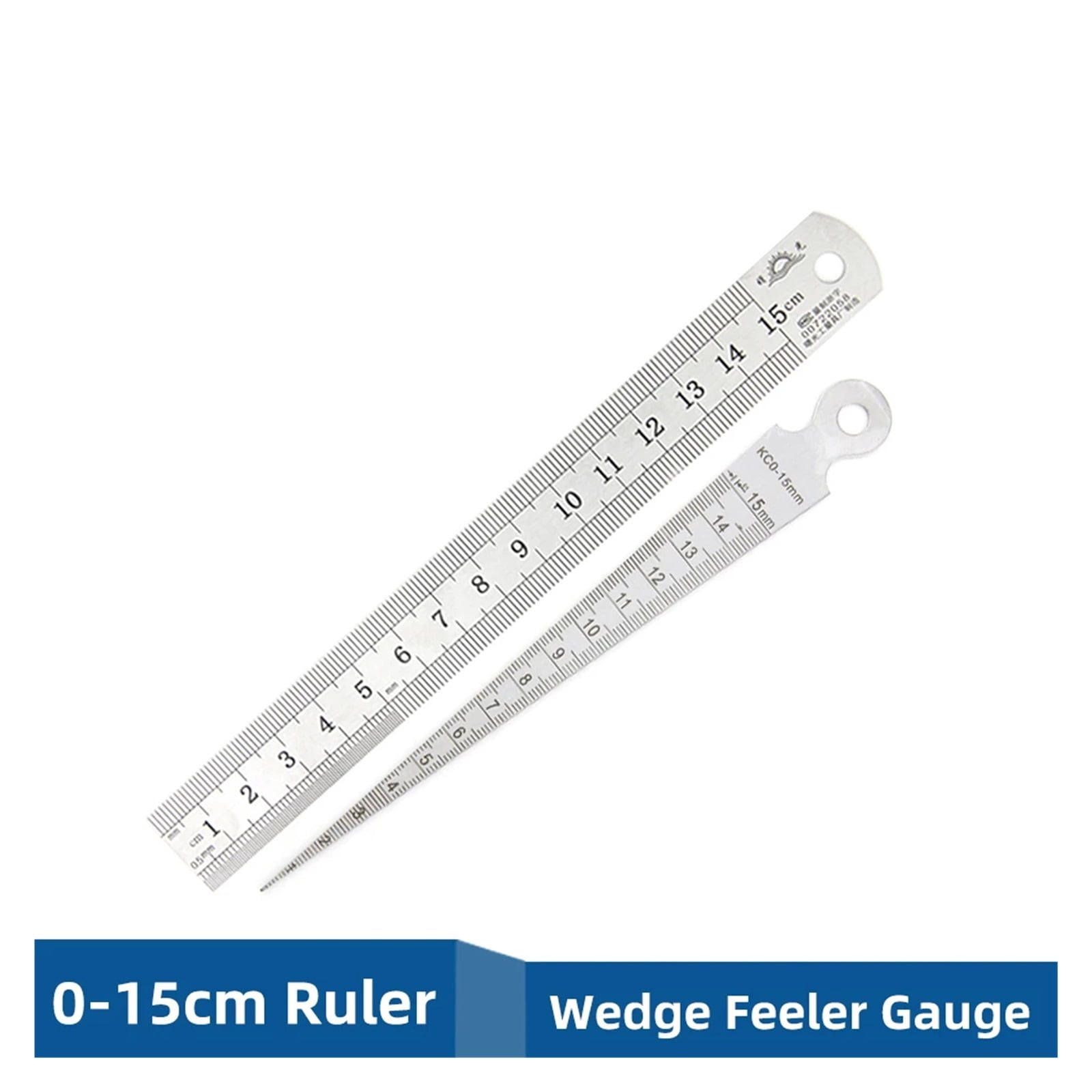 1-15mm Wedge Feeler Gauges For Measurement Clearance Ruler Gap Ruler Filler Gauge Measuring Probes Thickness Meter Steel Ruler ,Easy Identification