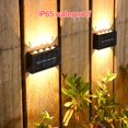 thumbnail image 4 of 4 Bead White2pcs Abs Solar Wall Light 4/6 Beads Warm / white Light Lámpara recargable para Wall Deck Step Garden, 4 of 5