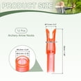 thumbnail image 2 of Uxcell Archery Arrow Nocks, Plastic Nocks Replacement Arrows Tail Accessory-Fitting For (DIY Hunting Shooting/Compound/Recurve Bow) 6.2MM/0.24" ID & 12 Pcs & Plastic & Transparent Orange, 2 of 6