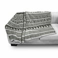 thumbnail image 3 of Abstract Soft Flannel Fleece Throw Blanket, Design Chevron Stripes Native Linear Ornate Pattern, Cozy Plush for Indoor and Outdoor Use, 70" x 90", Army Green Cream White, by Ambesonne, 3 of 6