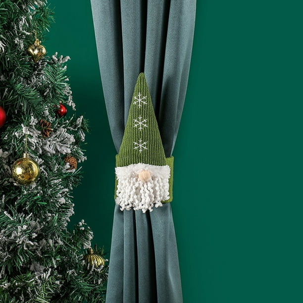 Adornos navideños, adornos navideños, regalos navideños, hebilla de cortina navideña, enano anciano sin rostro, decoración de hotel, restaurante, dormitorio, hebilla de muñeca, escaparate, hebilla de