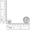 thumbnail image 5 of Gem Stone King 3.30 Cttw Sky Blue Topaz and White Created Sapphire Ring for Women in 925 Sterling Silver | Cushion Cut 8MM | Gemstone Birthstone | Available in Size 5, 6, 7, 8, 9, 5 of 6