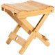 thumbnail image 1 of Reposapiés de ducha de madera de bambú natural, compacto y plegable para ahorrar espacio, no requiere ensamblaje, 1 of 5