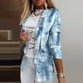 thumbnail image 2 of Vedolay Women's Blazer jackets Women's Plus Size Elegant Split Long Sleeve Open Front Office Blazer Jacket,Light Blue S, 2 of 4