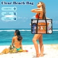 thumbnail image 2 of Bolso de Playa Transparente Fammart para Mujer Grande Tipo Tote Impermeable, 2 of 8