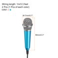 thumbnail image 2 of 2Pcs Mini Microphone with Covers for Singing Rose Red, Blue, 2 of 6
