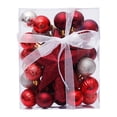 thumbnail image 1 of Juego De Adornos De Bolas Navideñas, Decoración Navideña Para Hoteles, Oficinas, Festivales, Dorado Y Rojo, 1 of 8
