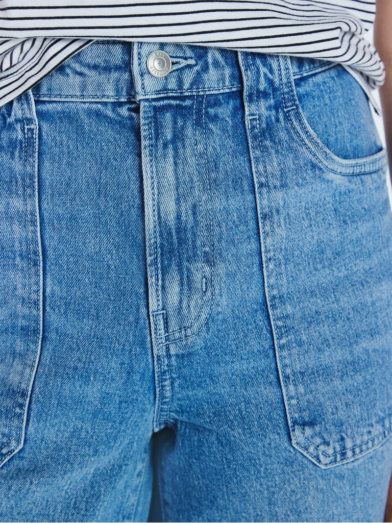 Free Assembly Women's Cropped Carpenter Barrel Jeans, 27