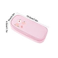 thumbnail image 3 of Pink Cute Pencil Case Large Capacity Zipper Stationery Bag For Kids School Supplies Organizer Pencil Pouch For Students Teachers Office Use Multifunctional Design, 3 of 6