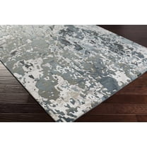 Hauteloom Ingomar Living Room, Bedroom Area Rug - Contemporary - Navy, Denim, OffWhite - 2' x 3'