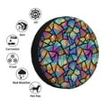 thumbnail image 4 of Sikiie Colored Glass1 PVC Leather Spare Tire Wheel Cover Spare Tire Cover, for Car Truck SUV Camper Trailer Universal Fit(14-17in)-16 inch, 4 of 6