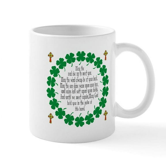 CafePress - Irish Prayer Blessing Mug - 11 oz Ceramic Mug - Novelty Coffee Tea Cup