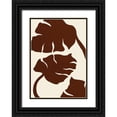 thumbnail image 1 of Uppsala Studio 18x24 Black Ornate Wood Framed with Double Matting Museum Art Print Titled - Monstera Canvas Brown, 1 of 4