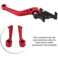 thumbnail image 4 of Palanca de freno de embrague de motocicleta, 1 par Palanca de embrague de motocicleta de aleación de aluminio CNC universal Manija de palanca de freno de tambor (rojo) (hy), 4 of 4