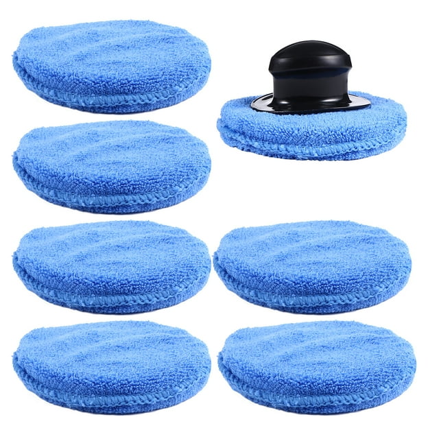 8 esponjas para coche, suministros para limpieza y encerado, esponjas de belleza y pulido.
