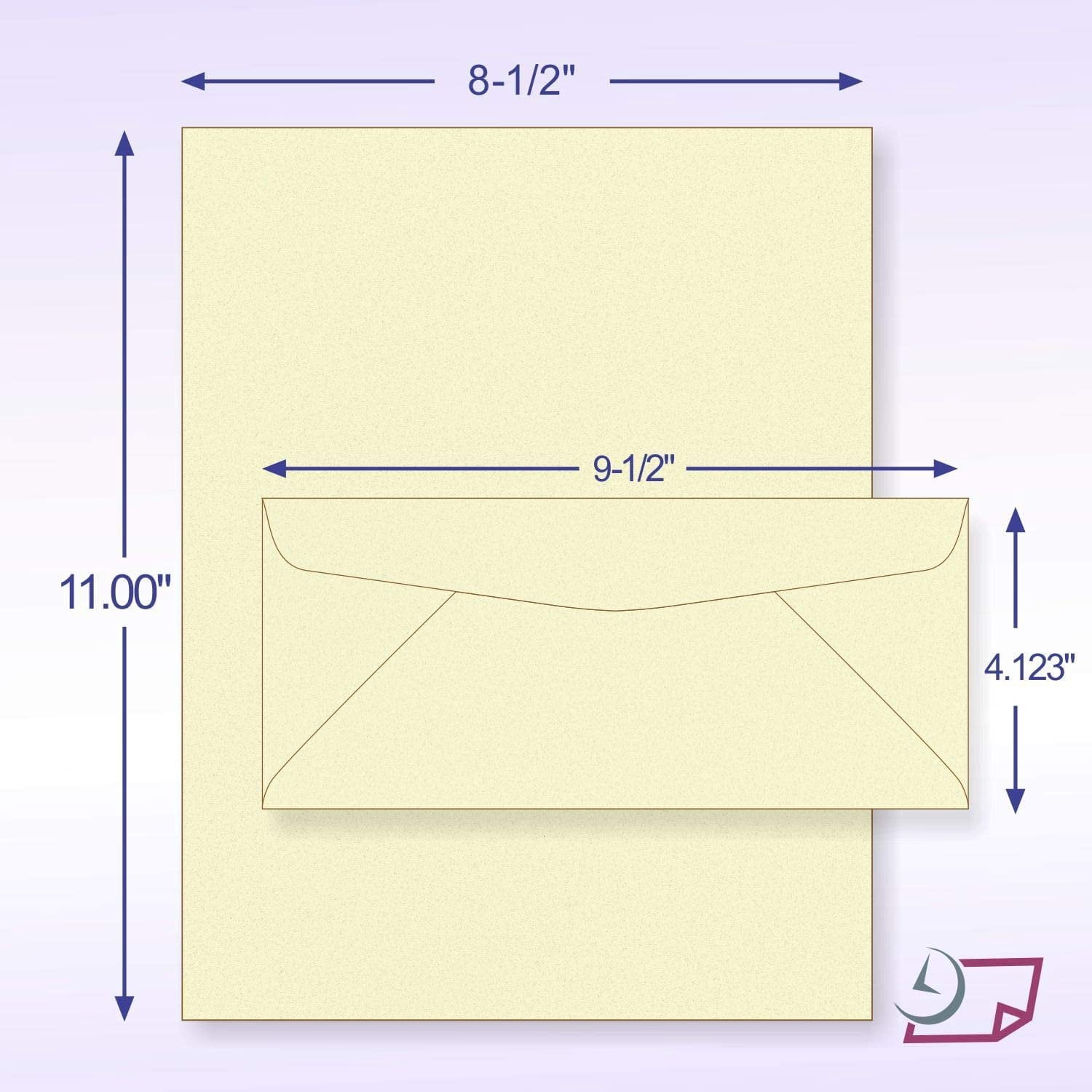 NextFiber 8-1/2" x 11" Letter Heads & #10 Reg. Envelopes Create invitations, Certificates, Events, Parties, Birthday, Showers, Proposals, Presentations, Resumes and much more Natural