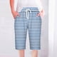 thumbnail image 1 of Puntoco Pantalones cortos de verano para mujer, moda 2024, pantalones cortos para mujer, pantalones casuales, pierna recta, cordón, cintura elástica, pantalones sueltos y cómodos con bolsillos, 1 of 5