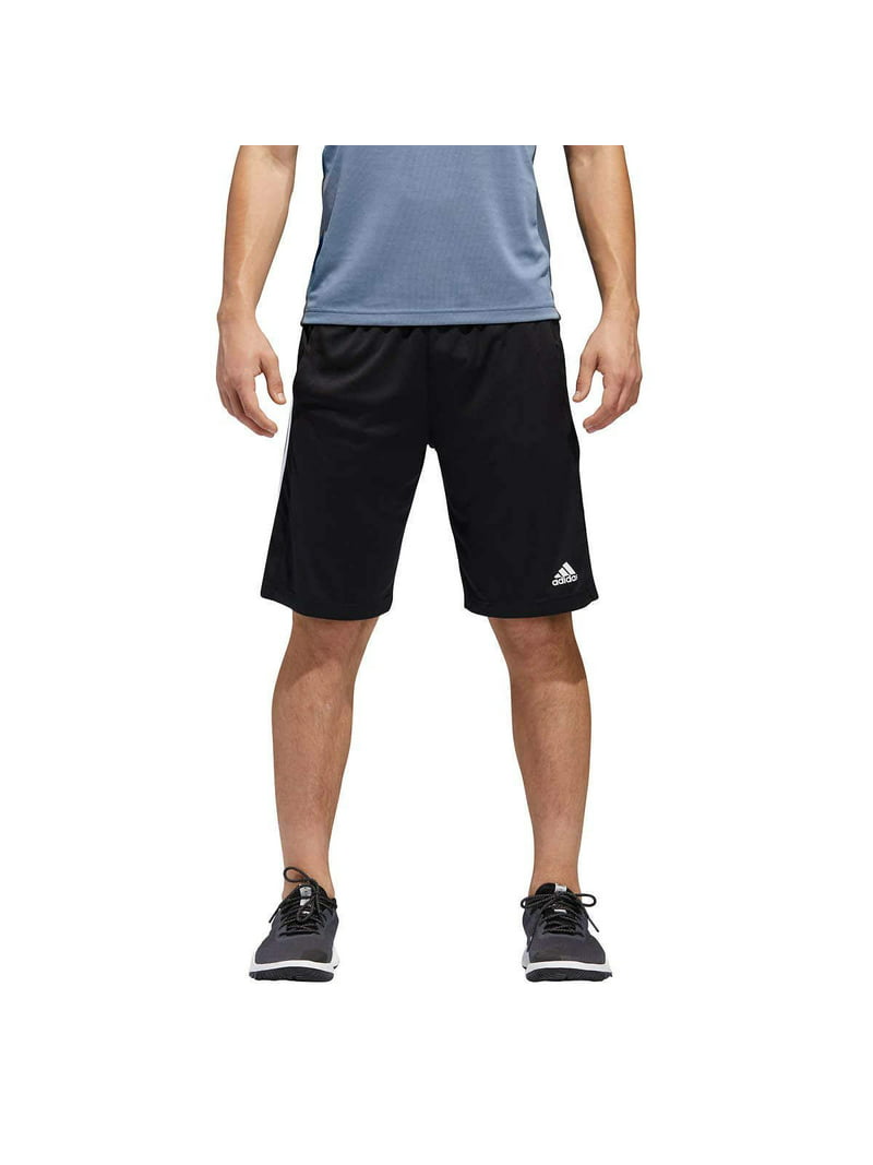 adidas Men's Zip Pocket Shorts Black/White - Walmart.com