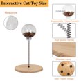 thumbnail image 3 of Plateau Tournant en Bois Massif pour Nourriture de Chat, Ressort Automatique pour Collation, 3 of 5